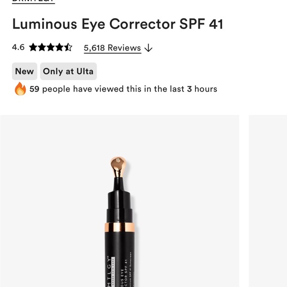 DRMTLGY Luminous Eye Corrector SPF 41 - 7 ml. Exp 10/27.
Medium. - Picture 3 of 6